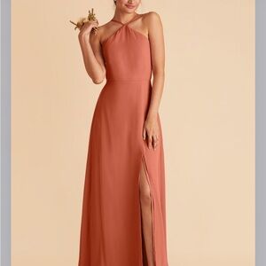 Birdy Grey Terracotta Halter Maxi Dress